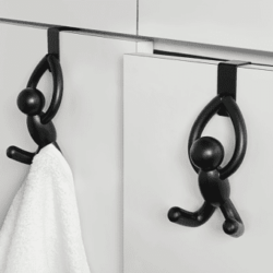 2 porte torchons cuisine UMBRA BUDDY hooks noir à poser