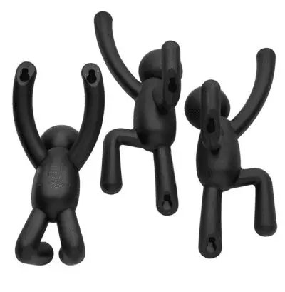 Lot de 3 crochets muraux Buddy Hooks noir de Umbra, chez 1001 Patères