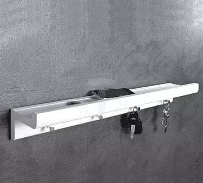 Console-porte-manteaux-TOMASUCCI-TRAYS-blanc-laque, 1001 Patères