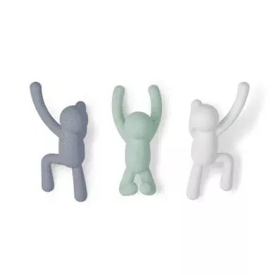 3 patères buddy Hooks pastel bleu vert Umbra, 1001 Patères
