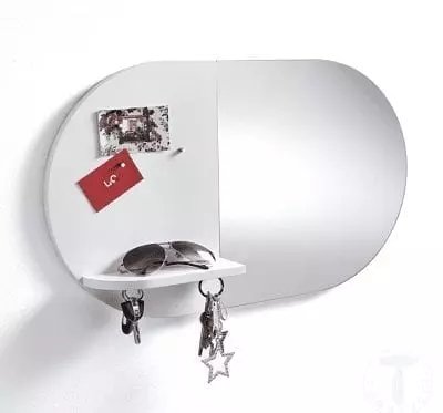 Miroir-memo-range-cles-TOMASUCCI-O-REMINDER-blanc, 1001 Patères