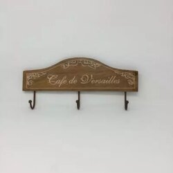 Patère rustique bois café de Versailles 3 crochètes, 1001 Patères