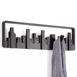 Patère skyline noir en bois chez 1001 Patères