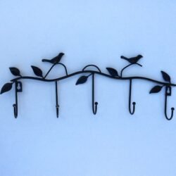 Image 1001 Patère Patere branche aux oiseaux 5 crochets noire dans le site N°1 de patère et porte-manteaux de france