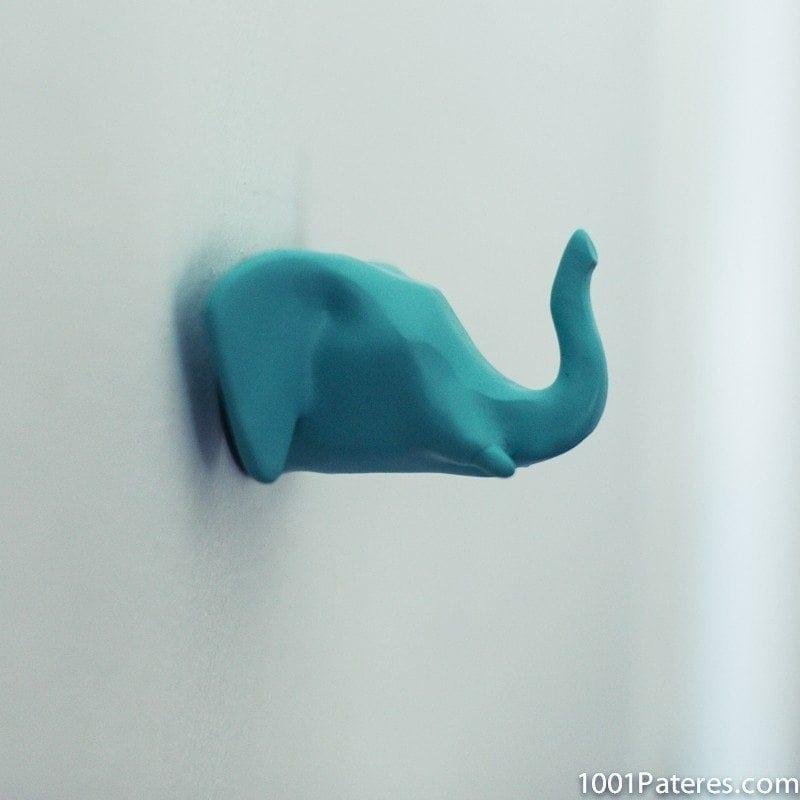 Patere deco animal elephant vert dans le site N°1 de patère et porte-manteaux de france