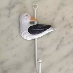 Patère déco marine mouette en bois, chez 1001 Patères