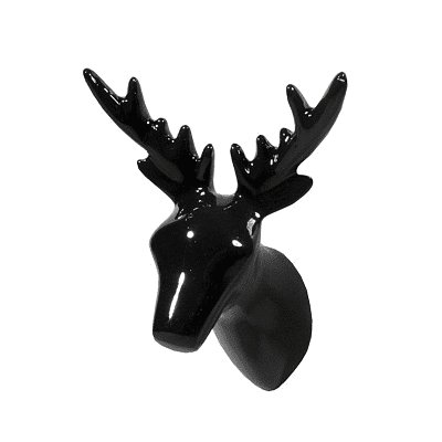 Patere-design-animal-zoo-tete-de-cerf-noir