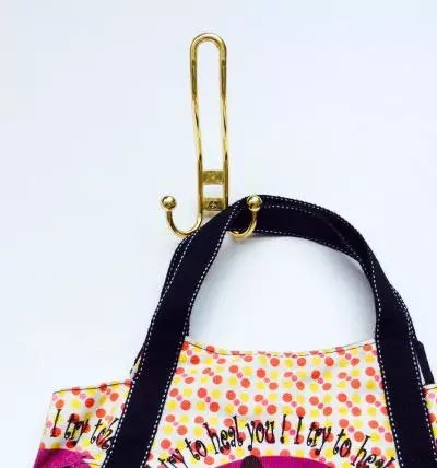 Porte manteau vestiaire double métal doré chez 1001 Patères