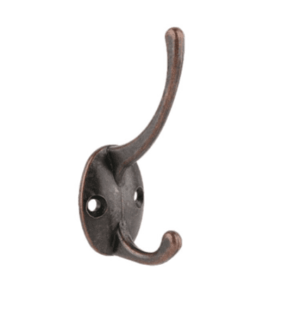 Image 1001 Patère Patere porte manteau double bronze vieilli dans le site N°1 de patère et porte-manteaux de france