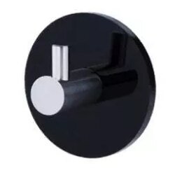 Patère salle de bain en PLEXI NOIR autocollante chez 1001 Patères