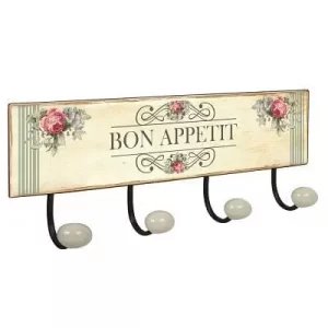 Patère vintage française pour cuisine inscription bon appétit, 1001 Patères