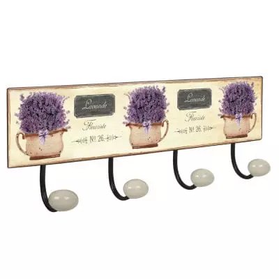 Patère vintage FLEUR LAVANDE 1001 Patères
