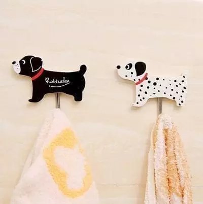Patères design autocollantes dalmatien et rottweiller 1001 Patères