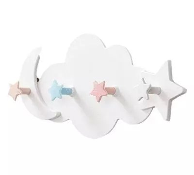Pateres-etoiles-sur-nuage-plastique-autocollant