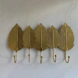Image 1001 Patère Pateres multiples deco feuilles dorees rotated dans le site N°1 de patère et porte-manteaux de france
