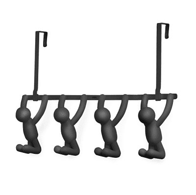 Porte manteaux sur porte 4 BUDDY Hooks noir UMBRA chez 1001 Patères
