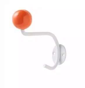 Porte-manteau-design-blanc-boule-orange-SUPERLIVING
