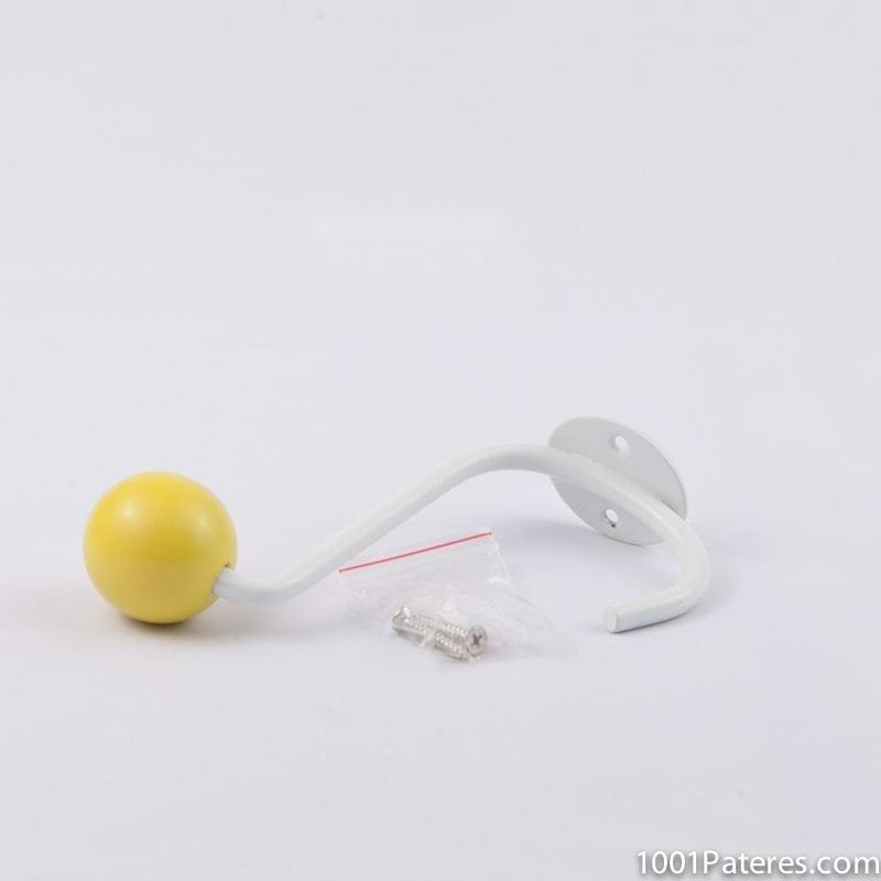 Porte manteau design boule jaune dans le site N°1 de patère et porte-manteaux de france