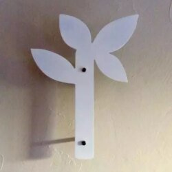 Porte-manteau design feuille blanche chez 1001 Patères