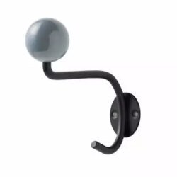 Porte-manteau design noir boule grise SUPERLIVING chez 1001 Patères