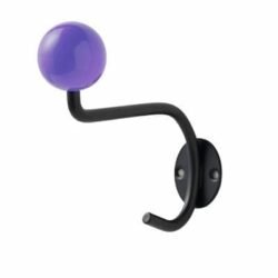 Porte manteau design noir boule mauve SUPERLIVING dans le site N°1 de patère et porte-manteaux de france
