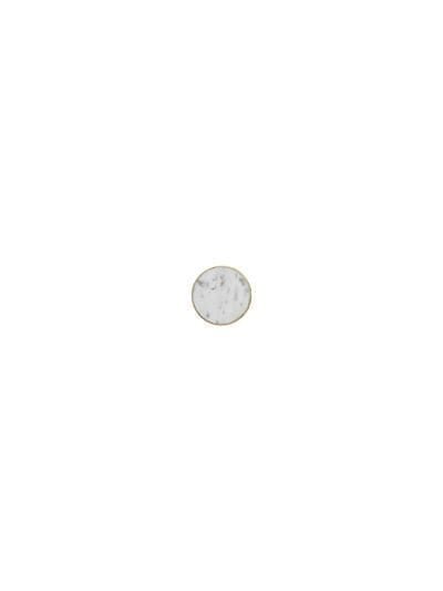 Patère murale ronde en laiton et marbre blanc FERM LIVING grand modèle