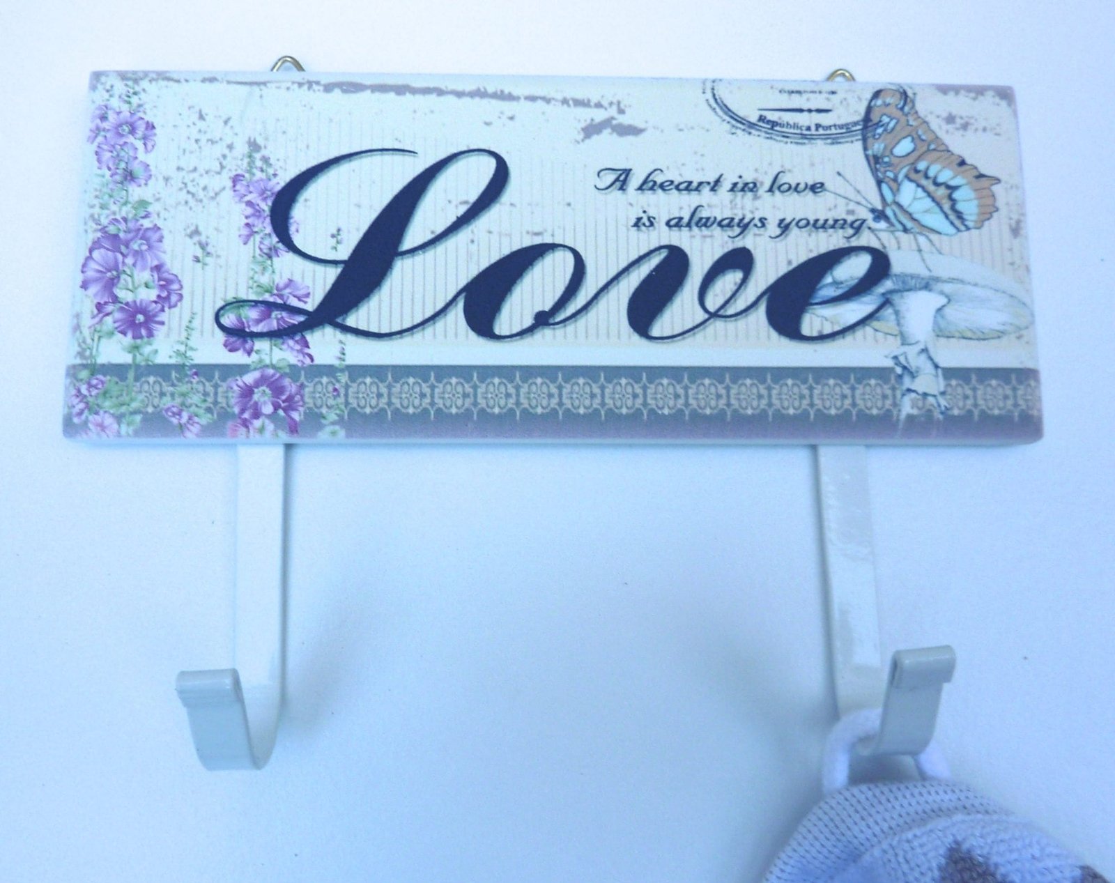 Image 1001 Patère Porte manteau patere double LOVE 2 dans le site N°1 de patère et porte-manteaux de france