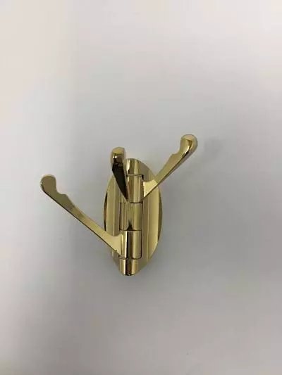 Porte serviette 3 patères mobiles dorées chez 1001 Patères