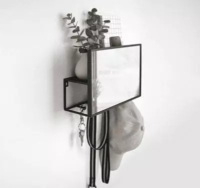 Miroir porte manteaux vestiaire Umbra Cubiko, 1001 Patères