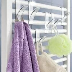 Patère crochet pour sèche serviette transparente WENKO - 1001 Patères