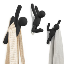 patere murale Umbra Buddy Hooks noir, chez 1001 Patères