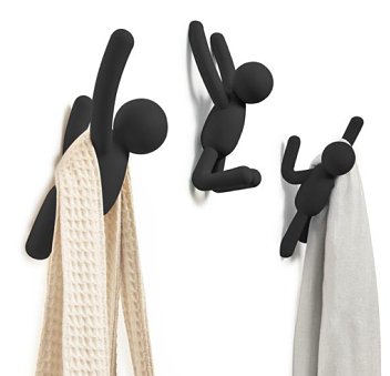 crochets muraux Buddy Hooks noir de Umbra, chez 1001 Patères
