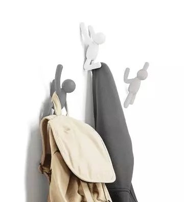 Pateres: Set de 3 buddy hooks gris Umbra