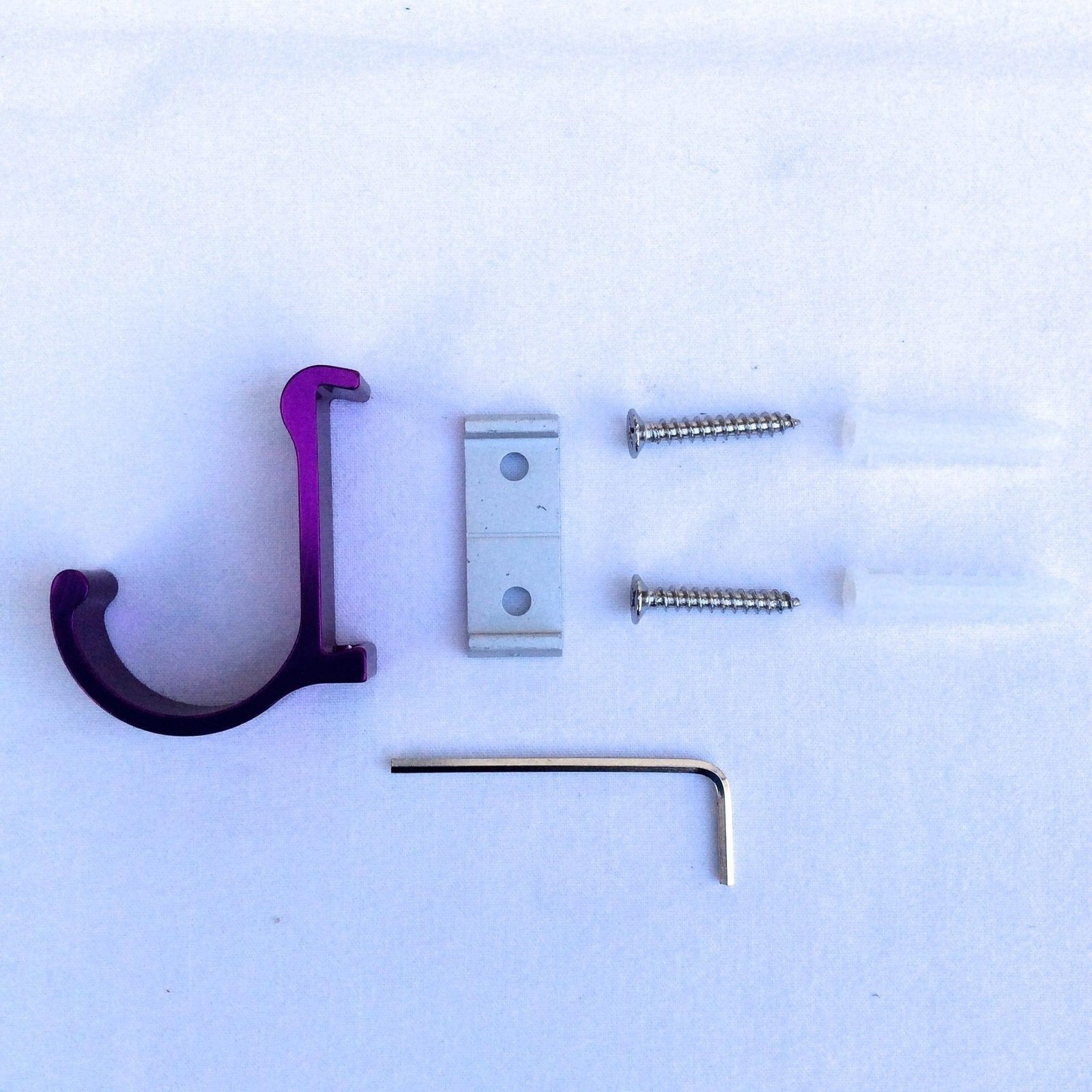 Image 1001 Patère patère color aluminium mauve kit dans le site N°1 de patère et porte-manteaux de france
