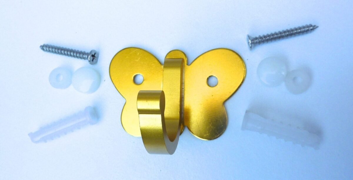 Image 1001 Patère patere color design aluminium papillon dore 3 dans le site N°1 de patère et porte-manteaux de france