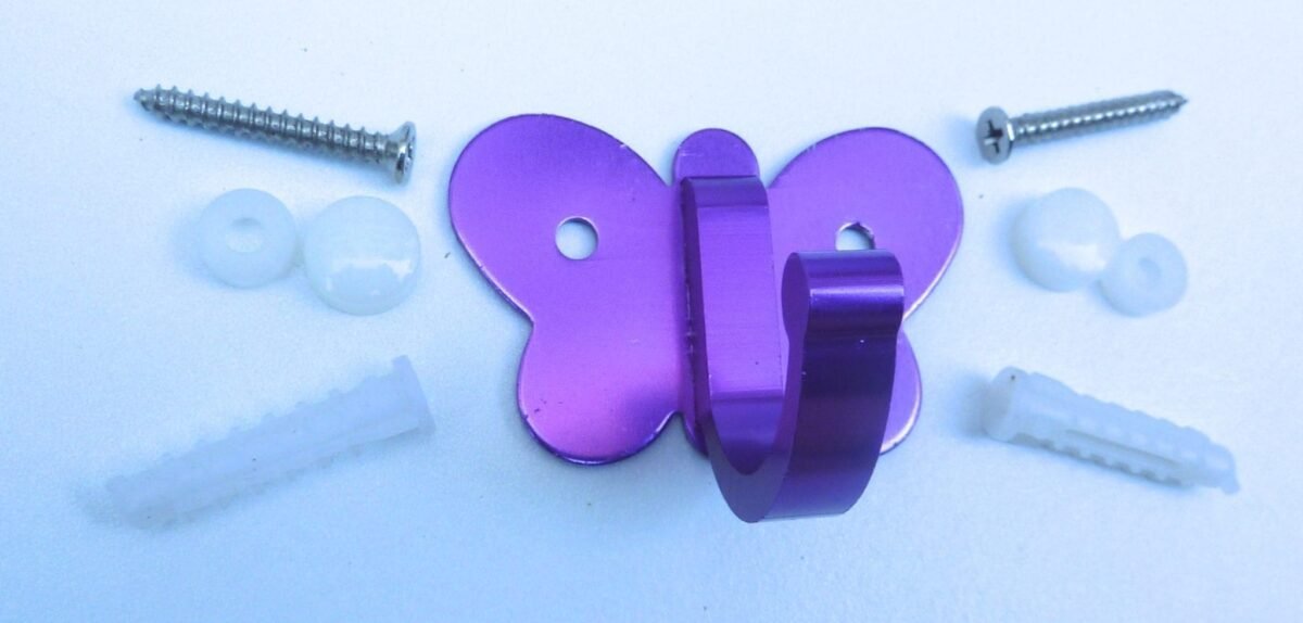 Image 1001 Patère patere color design aluminium papillon mauve 3 dans le site N°1 de patère et porte-manteaux de france
