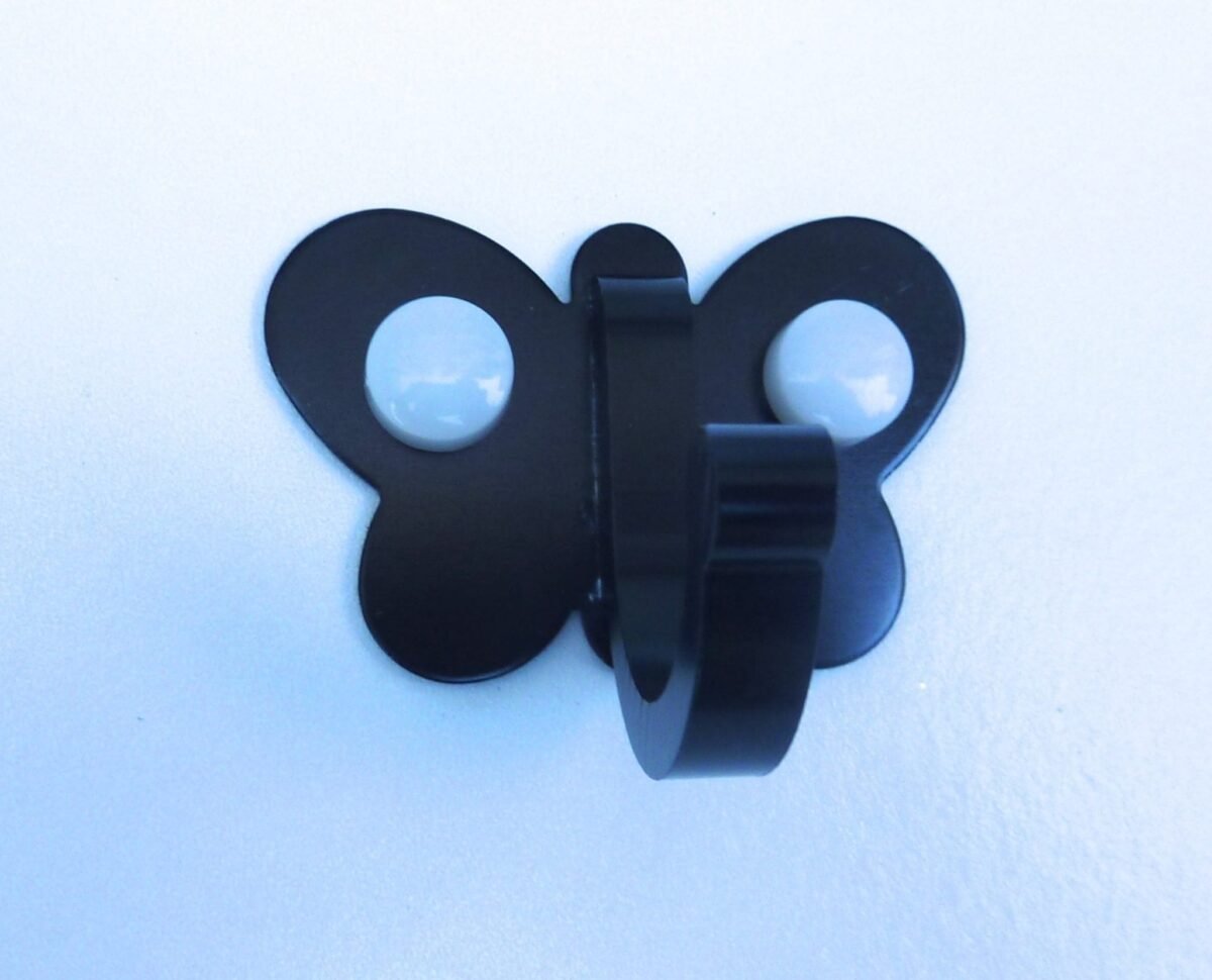Image 1001 Patère patere color design aluminium papillon noir dans le site N°1 de patère et porte-manteaux de france