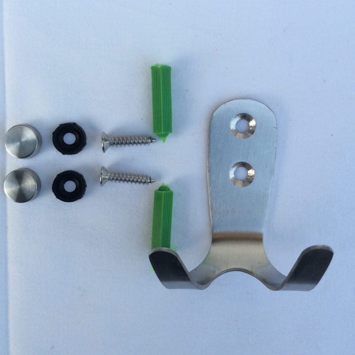 Image 1001 Patère patère double acier inox kit dans le site N°1 de patère et porte-manteaux de france