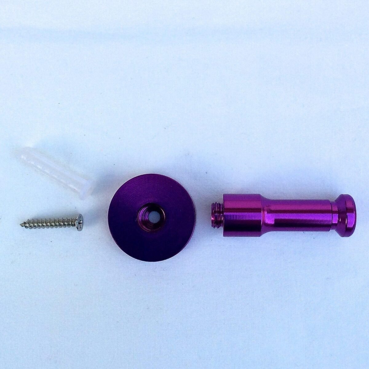 Image 1001 Patère patère tige color aluminium mauve kit dans le site N°1 de patère et porte-manteaux de france