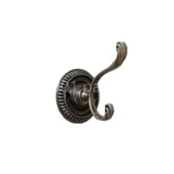 Porte-manteau volute double rustique