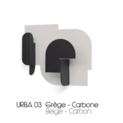 Porte-manteau mural URBA 03 métal beige noir PRESSE-CITRON