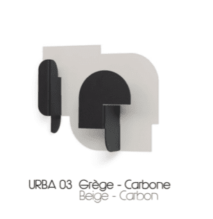 Porte-manteau mural URBA 03 métal beige noir PRESSE-CITRON