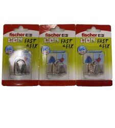 Lot de trois crochets muraux autocollant FISCHER FAST&FIX