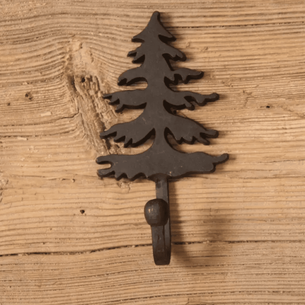 Patère ambiance montagne chalet sapin en fonte LES SCULPTEURS DU LAC