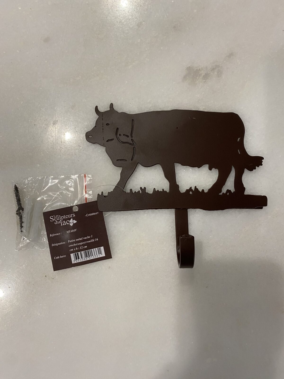 Patère vache en métal vieilli LES SCULPTEURS DU LAC