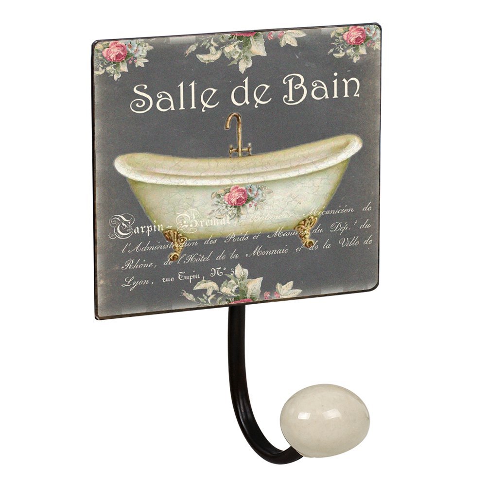 Patère vintage crochet porcelaine baignoire NESU