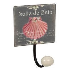 Patère vintage crochet porcelaine coquillage NESU