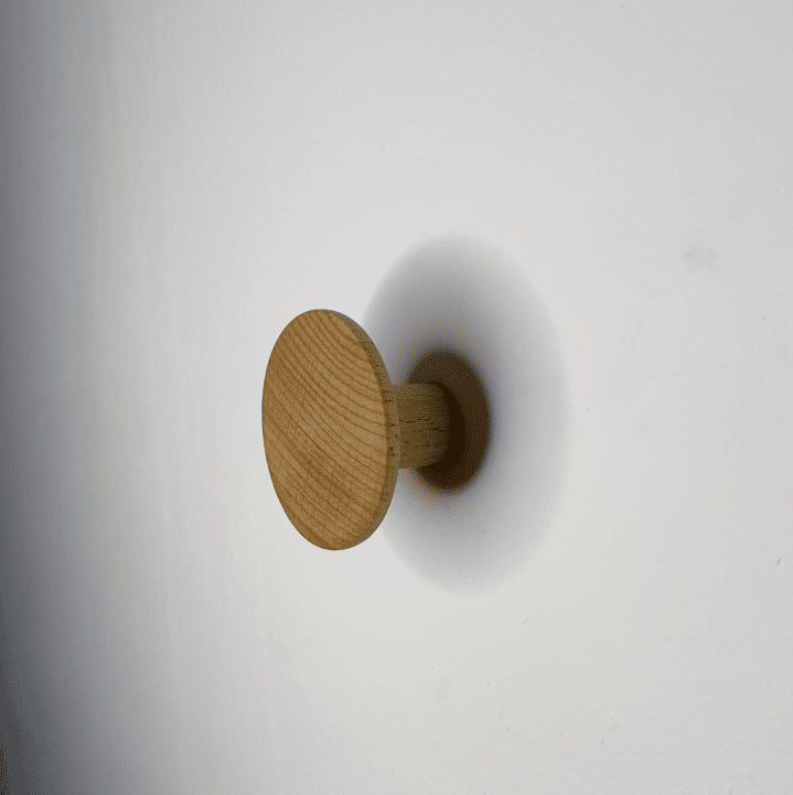 Patère ronde en bois naturel style scandinave petit modèle
